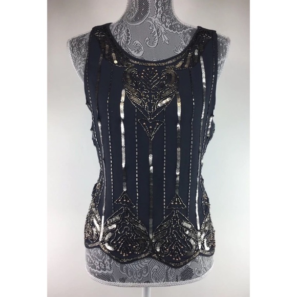 Forever 21 Tops - Forever 21 M Gray Sequin Tank Top